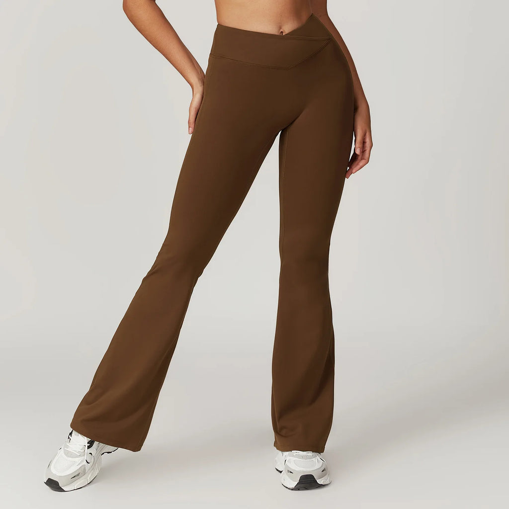 Flare Leggings Yoga Pants Women Bell-bottoms Yoga Tights High Waist Fitness Pants Stretch Gym Workout Sports Push Up Leggings